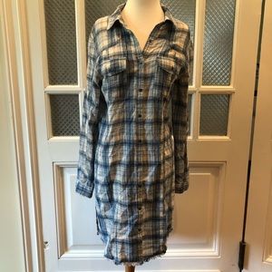 Free People plaid shirt dress!